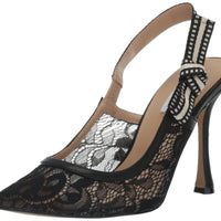 Steve Madden BRI Black Lace Stiletto 6.5 - MANDOTOS INTERNATIONAL
