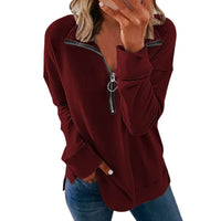 Euro-American Zip Detail Casual Tee