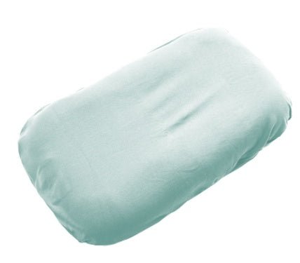 Baby nest bed cushion, mint blue cotton, portable infant cradle by Ancient Energy