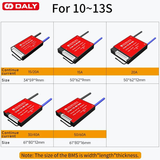 DALY BMS18650 NTC 10S 36V 13S 48V 20A 40A 60A Li-ion Battery with Balance Low High Temperature Cut Off Protection DalyBMS - MANDOTOS