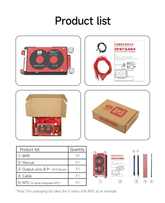 DALY BMS18650 NTC 10S 36V 13S 48V 20A 40A 60A Li-ion Battery with Balance Low High Temperature Cut Off Protection DalyBMS - MANDOTOS