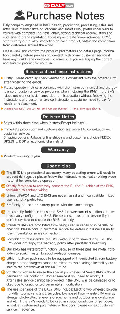 DALYBMS 20A 30A 60A For 4S12V Lifepo4 battery pack Li-ion 7S 24V 10S 36V Protect charge and discharge with passive balancer - MANDOTOS