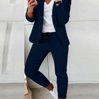 Lapel Blazer & Drawstring Trousers OL Suit – 12 Colors XS–3XL