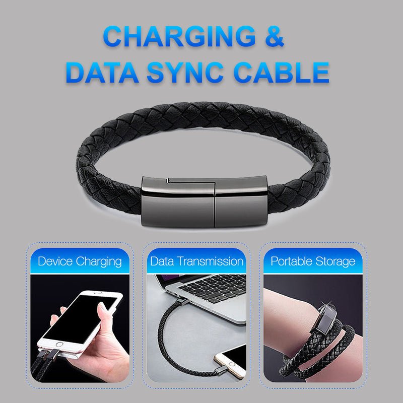 New Bracelet Charger USB Charging Cable Data Charging Cord For IPhone14 13 Max USB C Cable For Phone Micro Cable - MANDOTOS INTERNATIONAL0