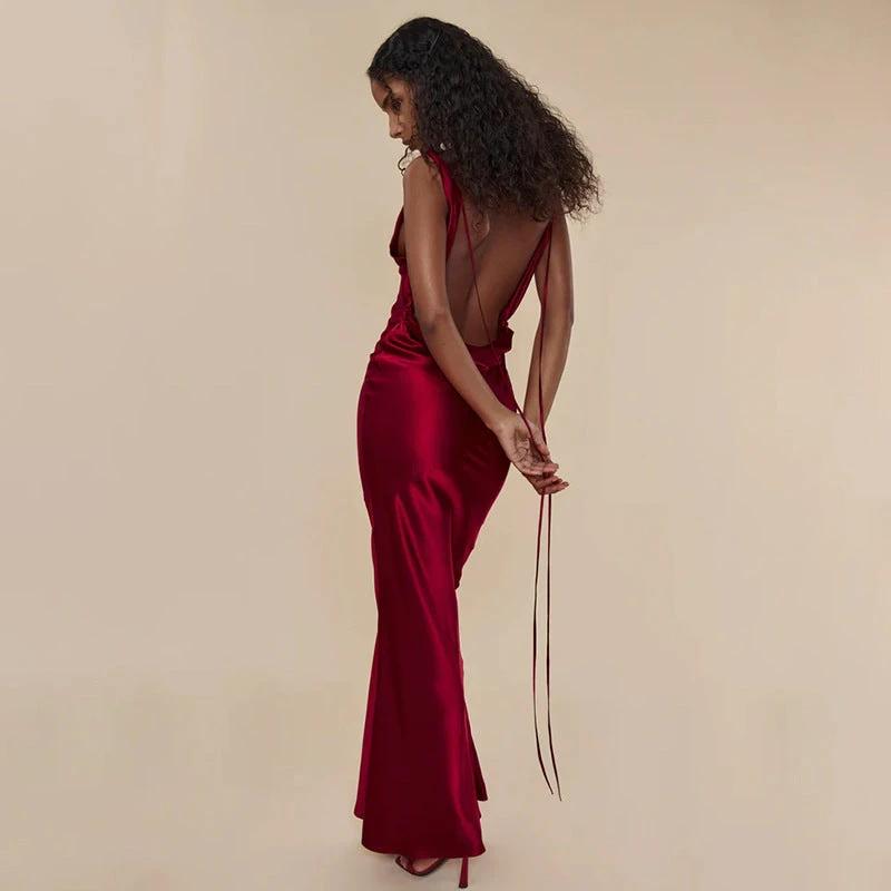 Women's Clothing Banquet Style Evening Lace Up Long Dress MANDOTOS