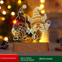 Christmas Decoration 3D Lamp Acrylic LED Night Lights New Year Valentines Day Christmas Kids Gift Christmas Ornaments - MANDOTOS
