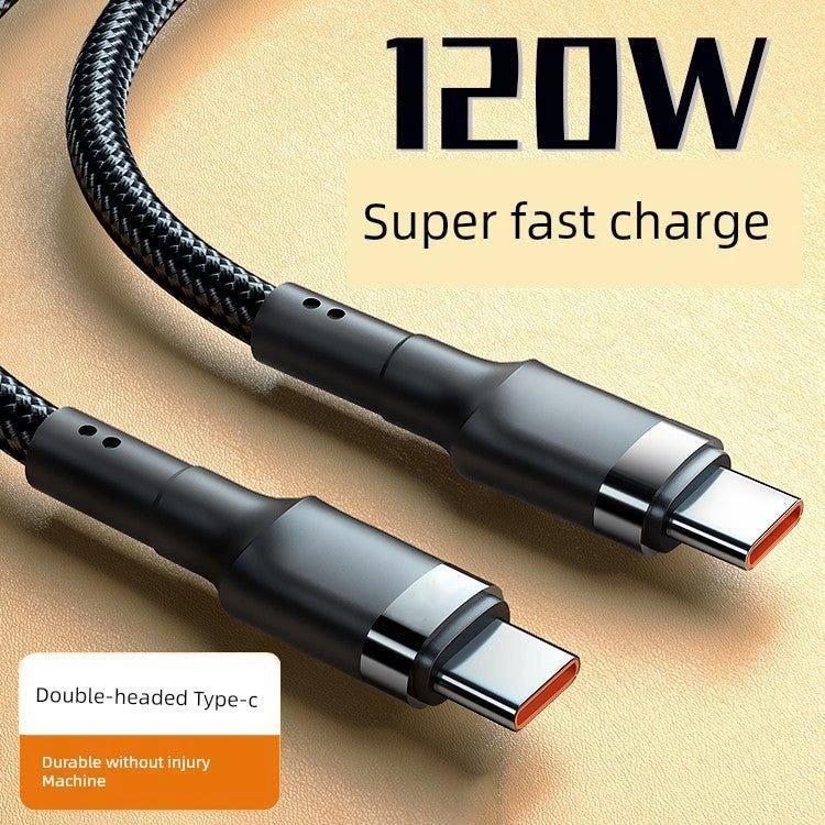 Double-Headed Typec Data Cable Mobile Phone Computer Car Universal Male-to-Male CTOC Flash Charging Cable 2 M Long Fast Charging - MANDOTOS