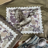 Duck Stamp Graphic Tee - Olive Green