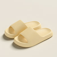 Solid Thick-soled Home Slippers Summer Non-slip Floor Bathroom Slipper For Women Men's House Shoes - MANDOTOS