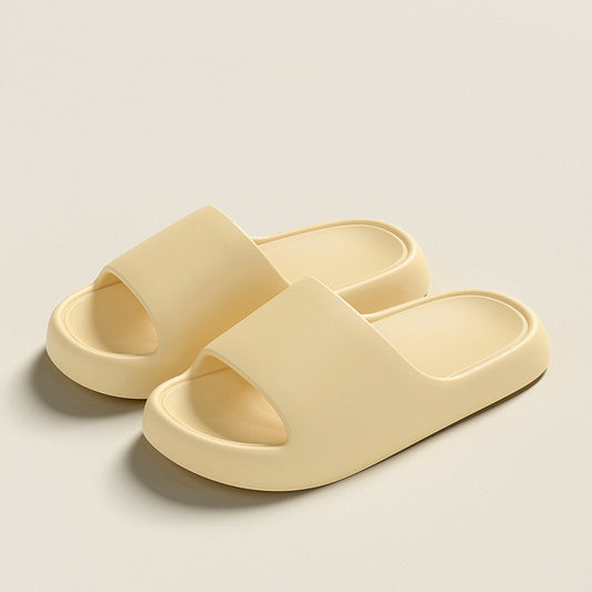 Solid Thick-soled Home Slippers Summer Non-slip Floor Bathroom Slipper For Women Men's House Shoes - MANDOTOS