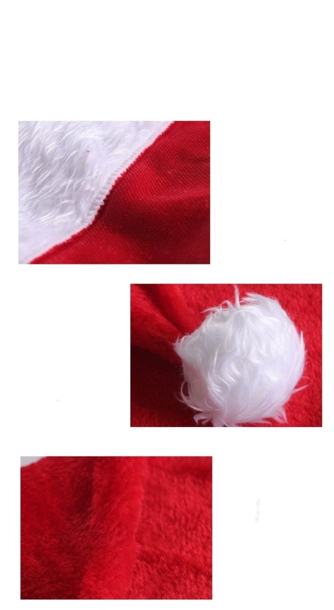 Mandotos Christmas Hat LED Light Plush Luminous Santa Hat For Children And Adults - MANDOTOS