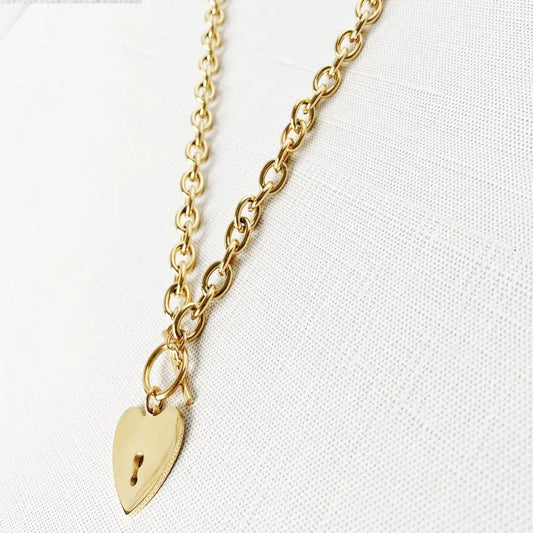 Heart Key Toggle Necklace - MANDOTOS INTERNATIONAL