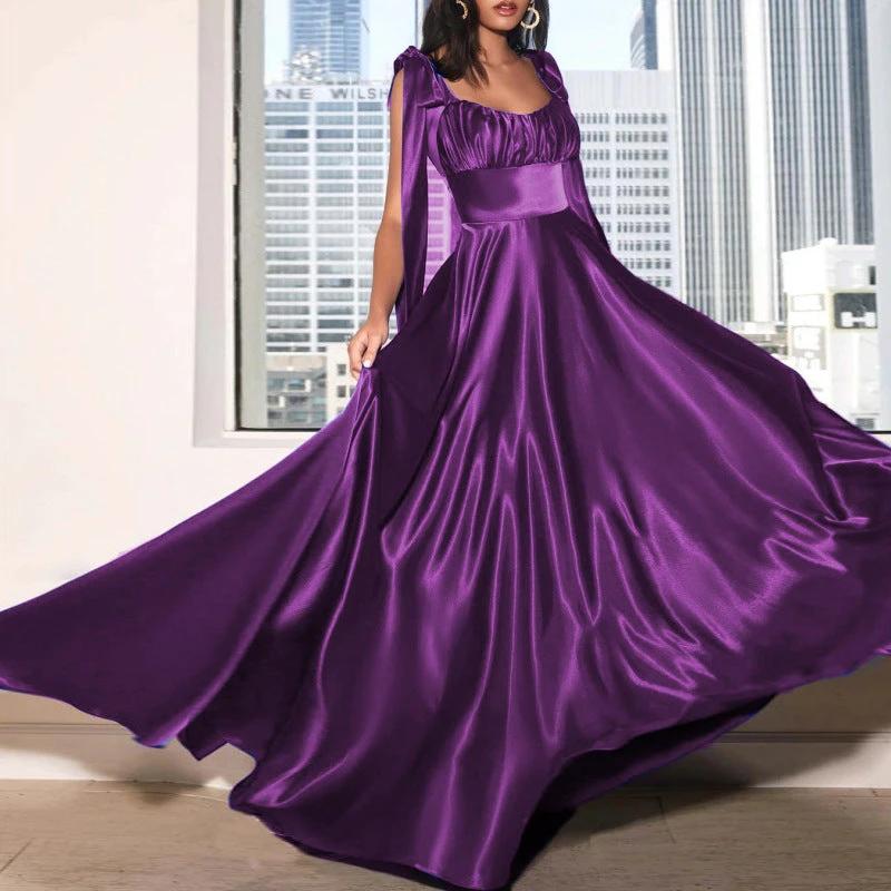 Fashion Dress Sleeveless Camisole Gown Evening Bridesmaid Dress Women MANDOTOS