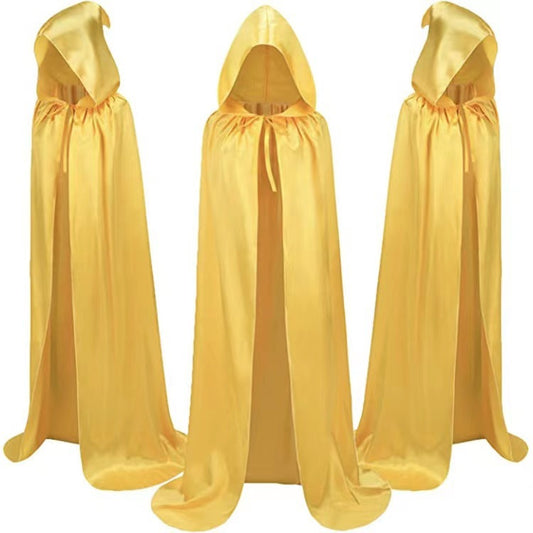 Halloween Cloak Costumes Wizard Cloak For Children Hooded Capes Mantle Black Party Decoration - MANDOTOS