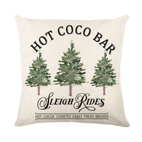 Christmas Decorations Pillow Covers Sofa Square Throw Pillow Cases Stamping Snowflake Waist Cushion Cover Home Bed Decor - MANDOTOS