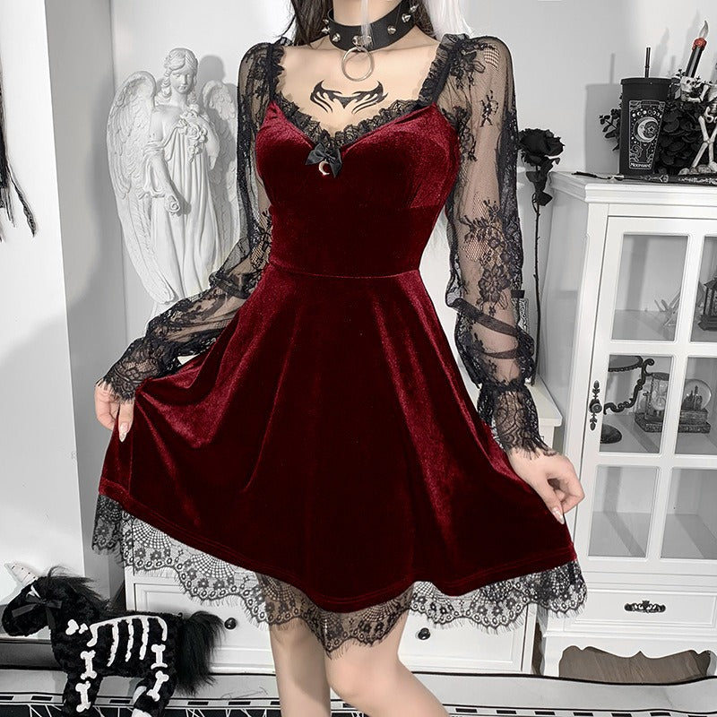 Chic Euro-American Lace Hip-Hop Dress