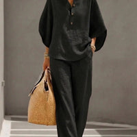 Women’s Casual Shirt and Full-Length Pants Set
