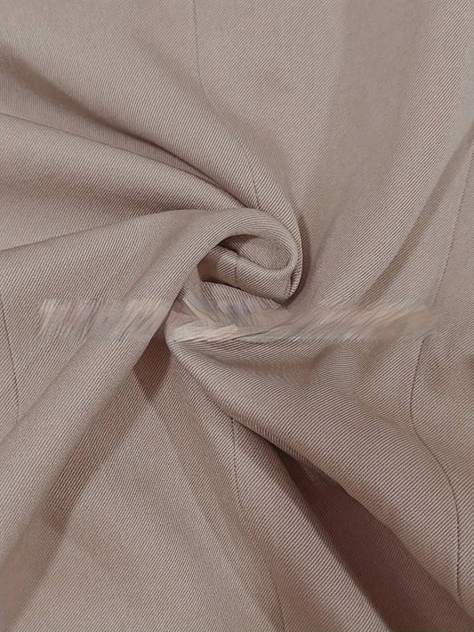 Professional Contrasting-Color Button Elegant Formal Blazer beige twill fabric close-up