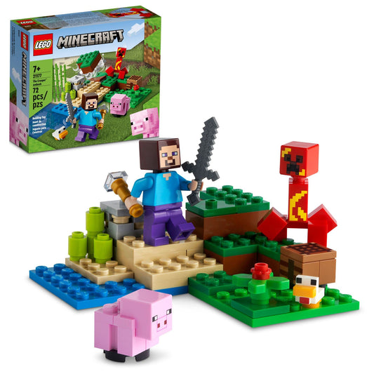 LEGO Minecraft Creeper Clash Set 21177: Steve & Animal Friends