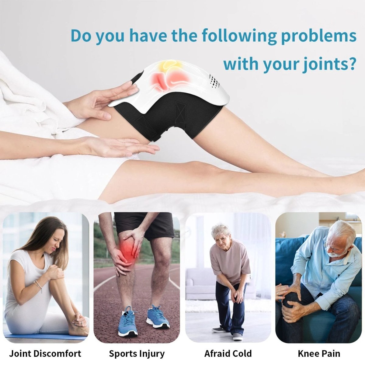 Knee Relief Massager with Heating & Vibration Technology - MANDOTOS