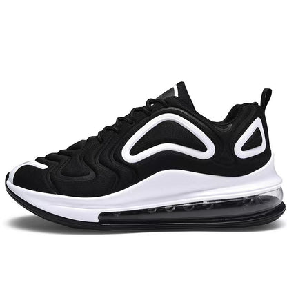 Casual Air Cushion Black Shoes Men Outdoor Breathable Lace-up Sneakers Running Sports Shoes - MANDOTOS