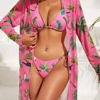 New Swimsuit Women's Printed Mesh Three - piece Blouse - MANDOTOS INTERNATIONAL0