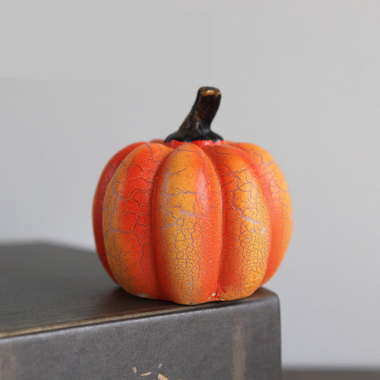 New Halloween Pumpkin Lantern Simulation Pumpkin LED Candle Lamp Resin Luminous Pumpkin - MANDOTOS