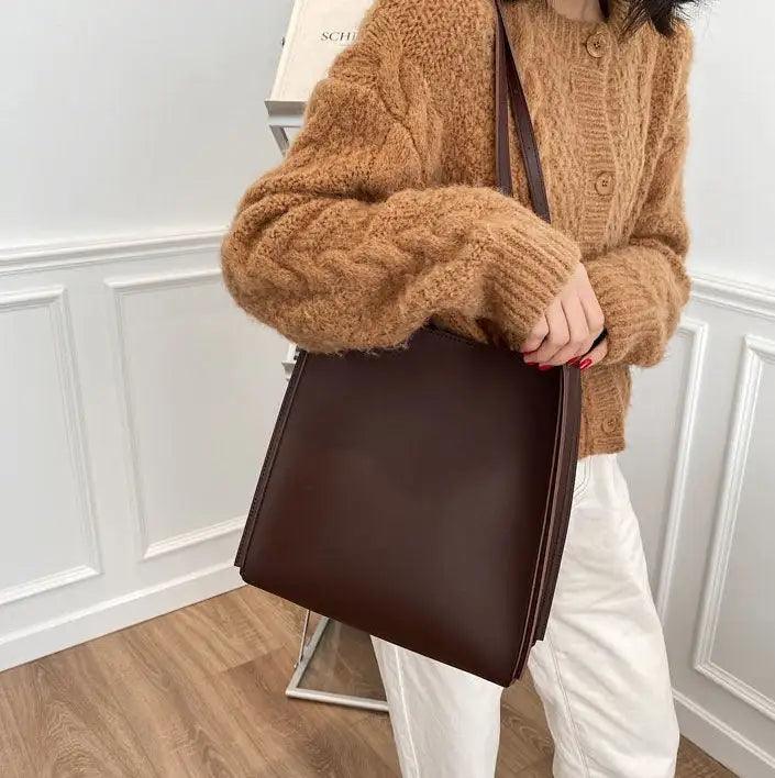 Olives Vegan Leather Tote - MANDOTOS