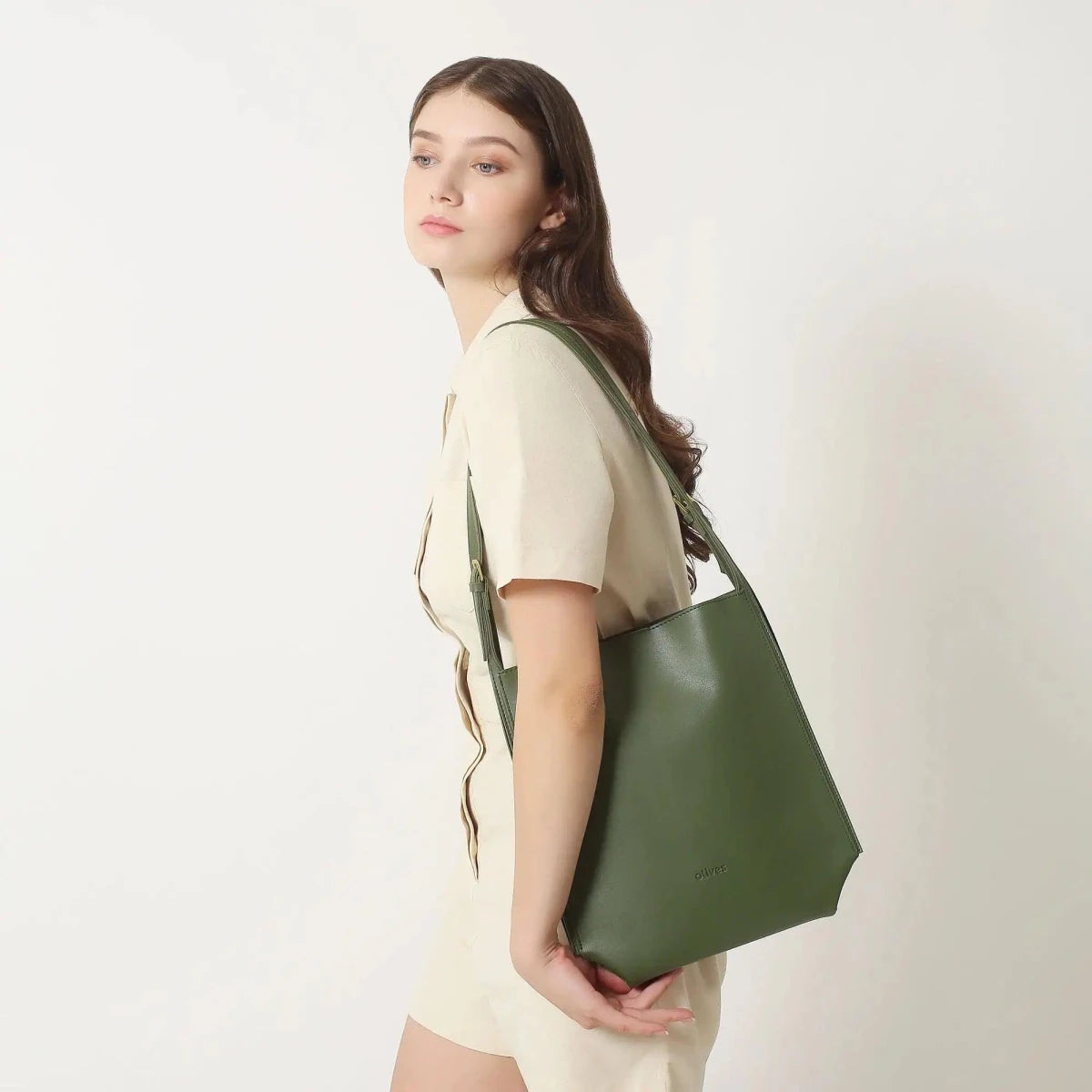 Olives Vegan Leather Tote - MANDOTOS
