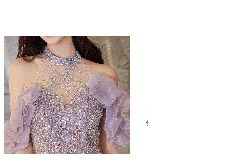 Evening Gown Women's Halter French Style MANDOTOS