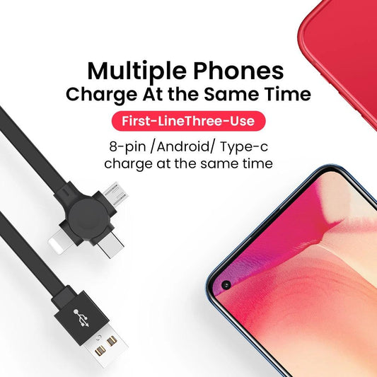 4 In 1 Retractable USB Cable Creative Macaron Type C Micro Cable For I Phone With Phone Stand Charging Data Cable Line Storage Box MANDOTOS