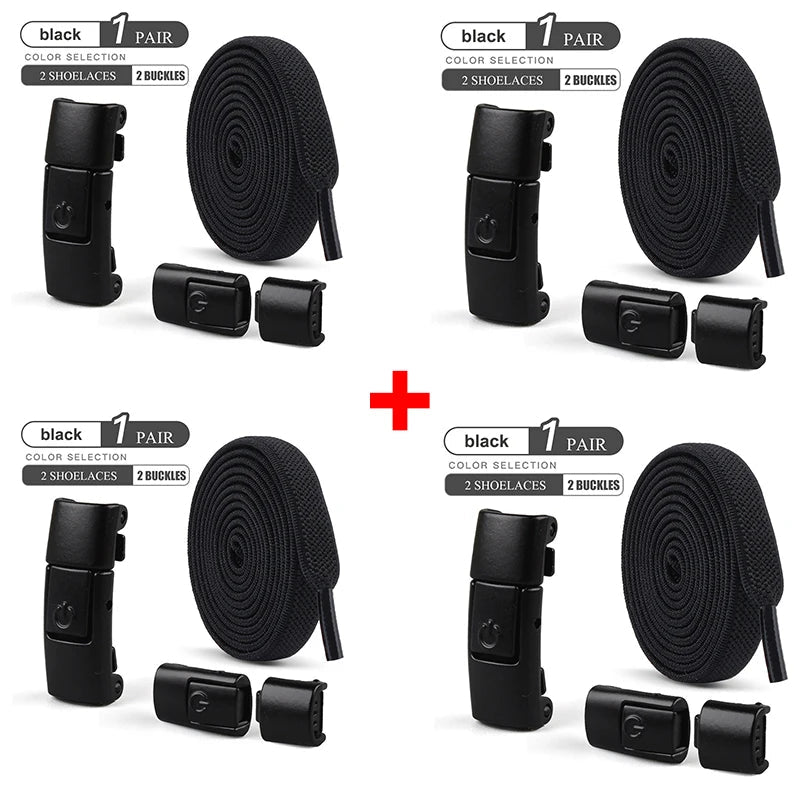 Elastic No-Tie Shoelaces with Press Lock for Sneakers - Kids & Adults - MANDOTOS INTERNATIONAL