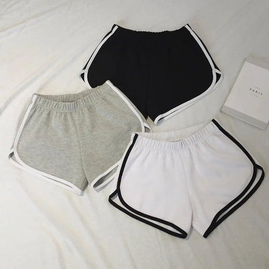 Elastic Shorts for Women, Loose Fitting, Quick Drying, Summer Thin Running, Fitness, Leisure, and Anti External Wear. Instagram - MANDOTOS