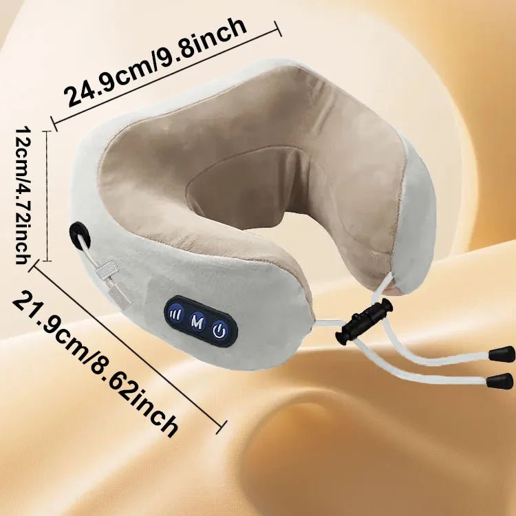Electric Neck Massage. Portable Slow Rebound Memory Foam U-Shaped Pillow-Ergonomic, Breathable, Soft Neck Support Travel Pillow - MANDOTOS INTERNATIONAL
