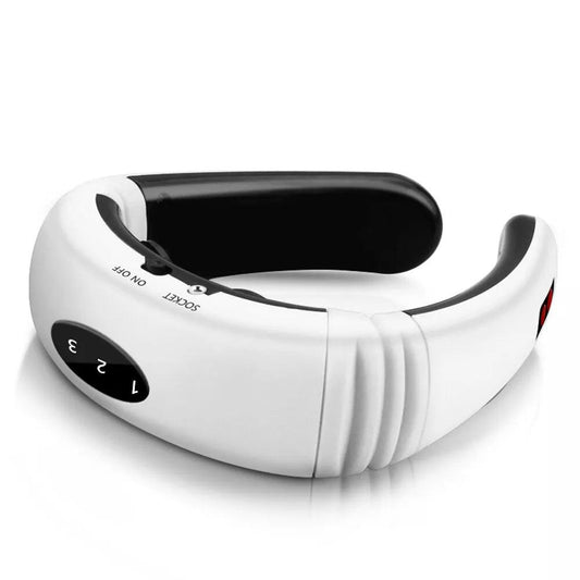Electric Tens Unit Pulse Neck Massager Magnetic Pulse Therapy Vertebra Relax - MANDOTOS