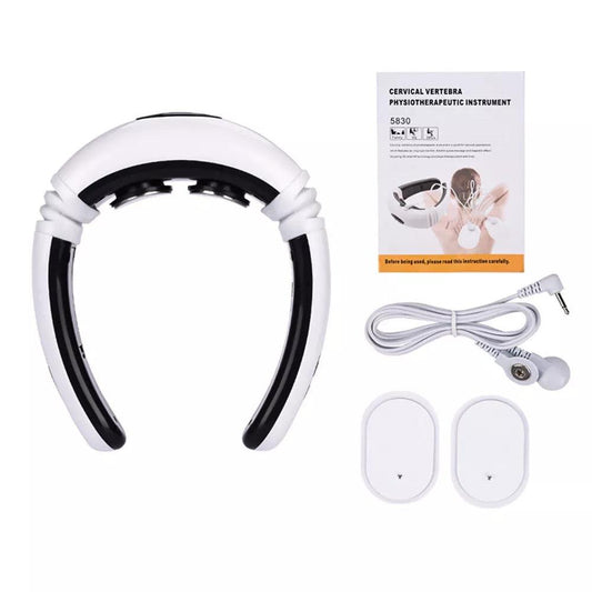 Electric Tens Unit Pulse Neck Massager Magnetic Pulse Therapy Vertebra Relax - MANDOTOS