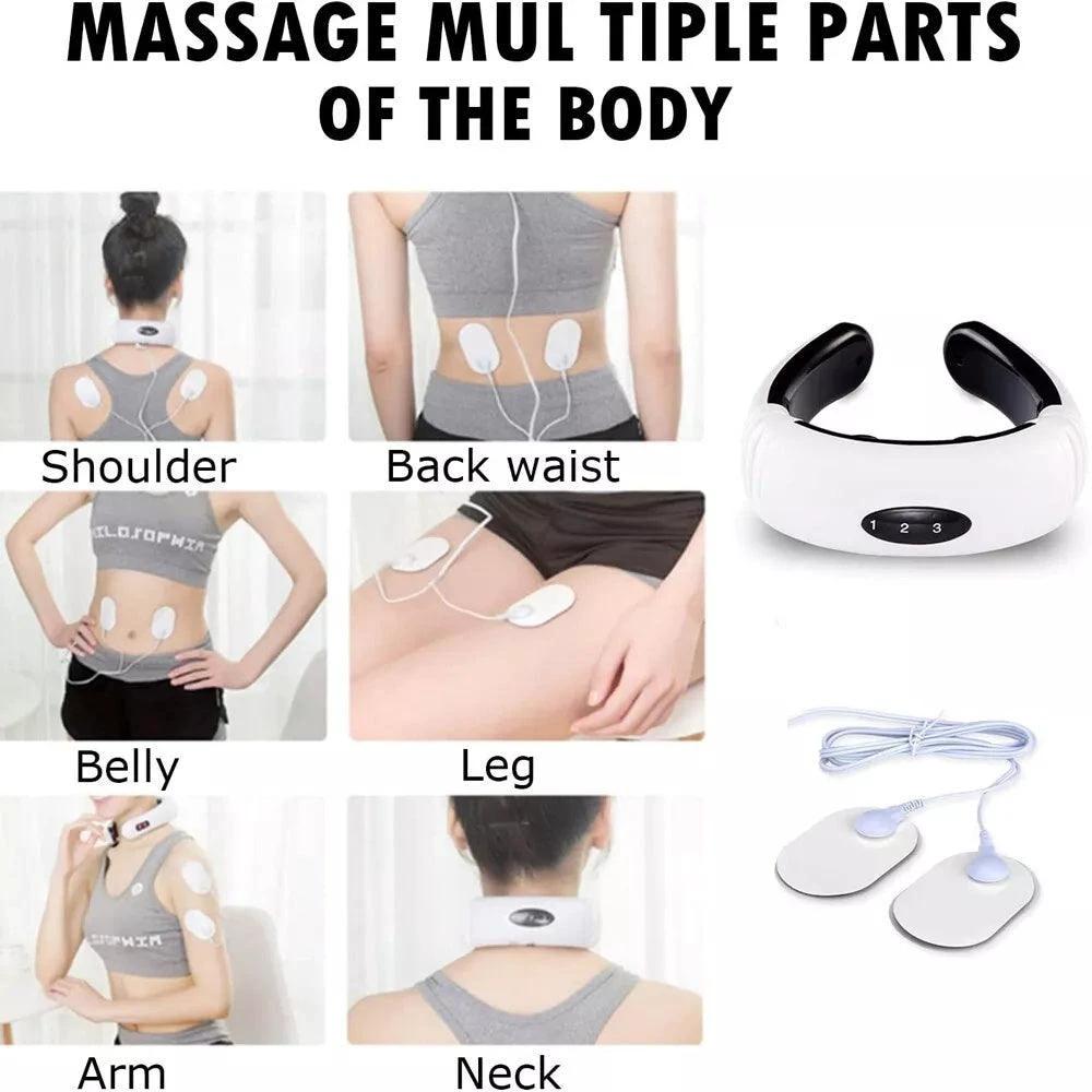 Electric TENS Pulse Neck Massager with Magnetic Therapy - MANDOTOS