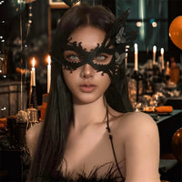 Elegant Enigma Mask Intriguing Velvet Costume Headpiece for Halloween Masquerade Ball - MANDOTOS INTERNATIONAL