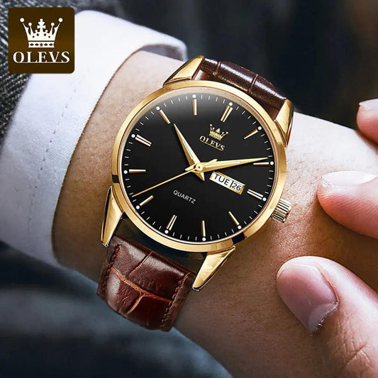 Elegant Leather Timepiece - MANDOTOS