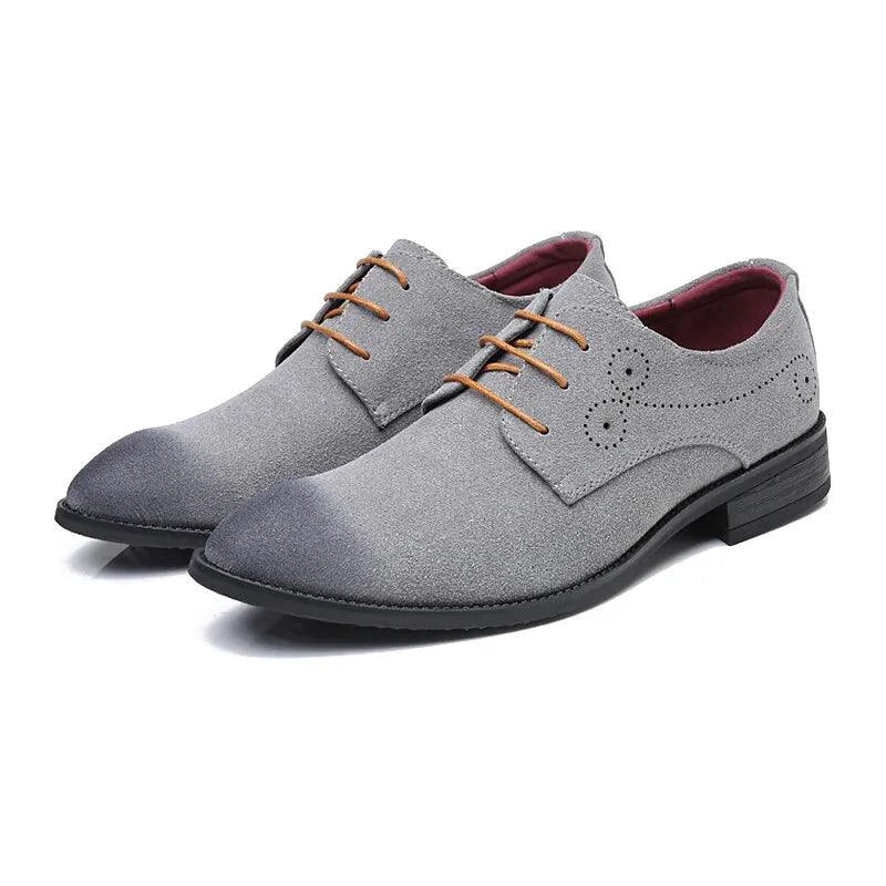 Mandotos Red Pointed Leather Shoes - MANDOTOS