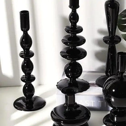 Elegant Rue Glass Candle Holder - MANDOTOS