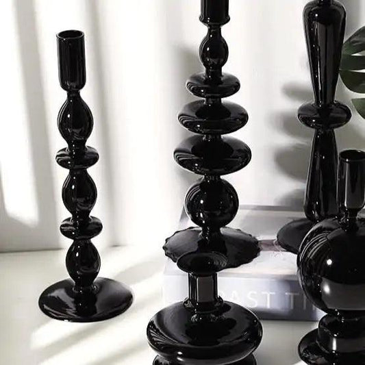 Elegant Rue Glass Candle Holder - MANDOTOS