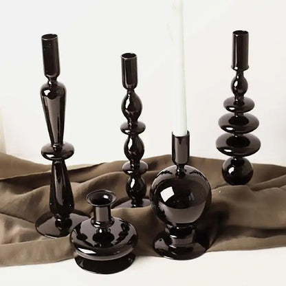 Elegant Rue Glass Candle Holder - MANDOTOS
