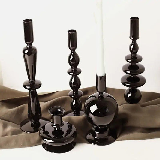 Elegant Rue Glass Candle Holder - MANDOTOS
