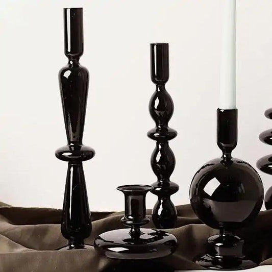 Elegant Rue Glass Candle Holder - MANDOTOS