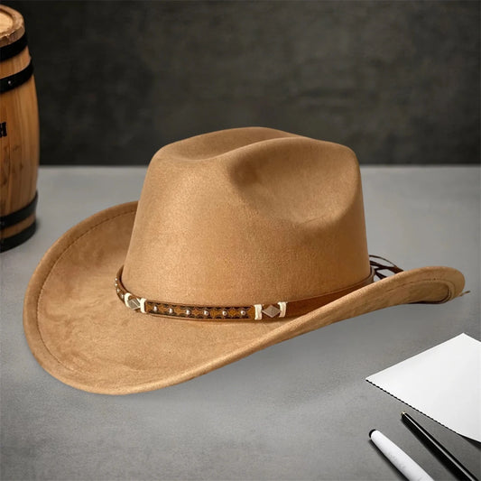 Embellished Unisex Cowboy Hats for Stylish Outdoor Adventures - MANDOTOS INTERNATIONAL