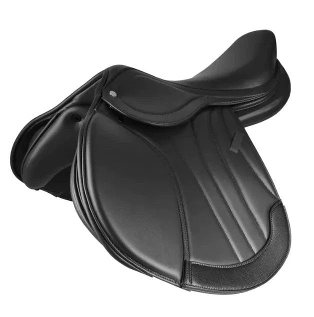 Mandotos Equestrian Elite Saddle Brown Leather English Saddle For Adults Riding Horseback - MANDOTOS