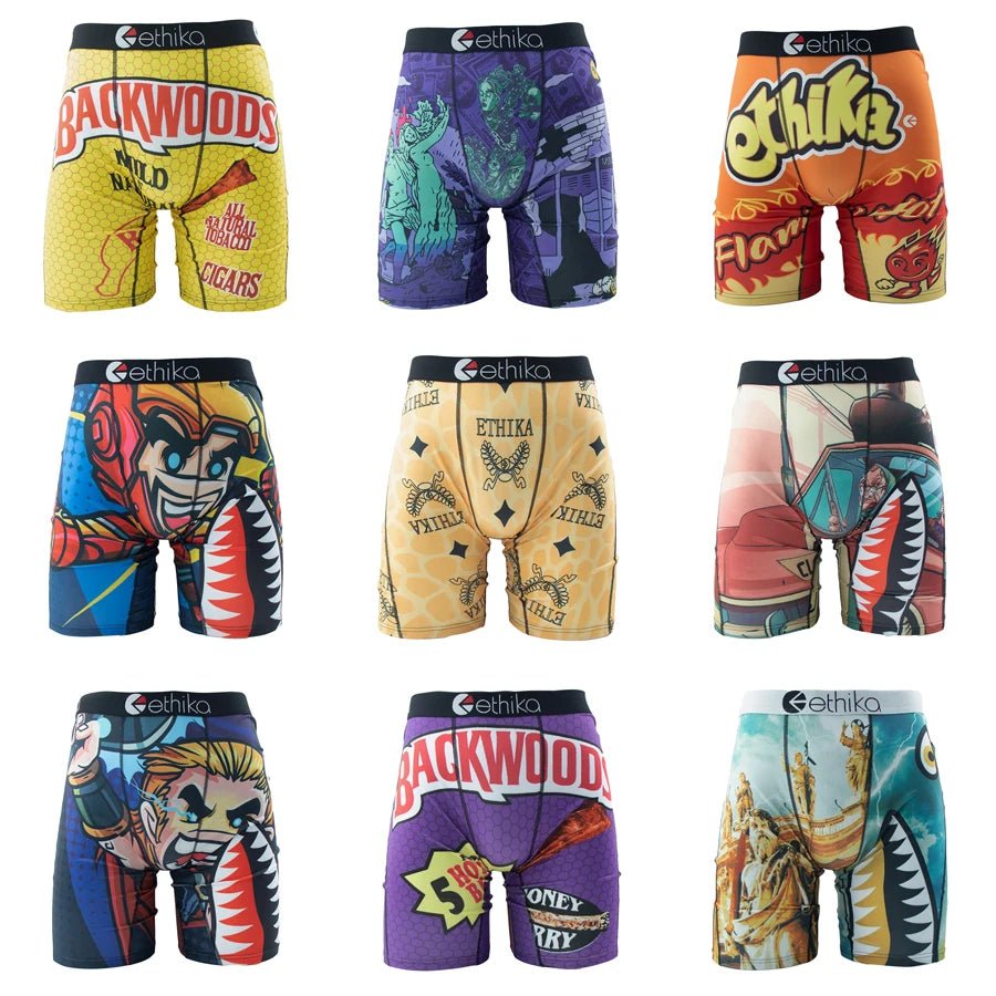 ETHIKA Men's Boxer Briefs Plus Size S-3XL Sexy Underwear - MANDOTOS INTERNATIONAL