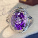 Chic Amethyst Copper Ring - MANDOTOS INTERNATIONAL