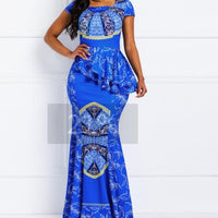 Euro-American Chic Print Dress